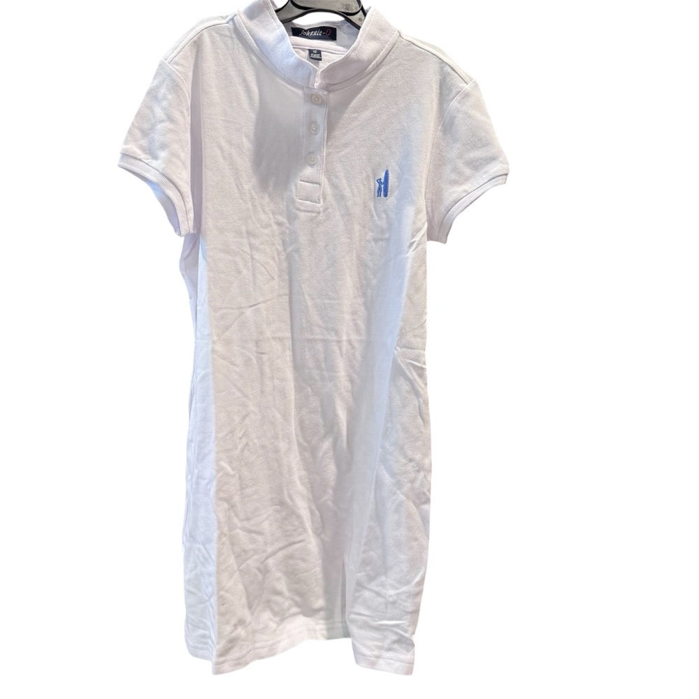 johnnie-O White Polo Dress with‎ Blue Accent, Kids Size 12
